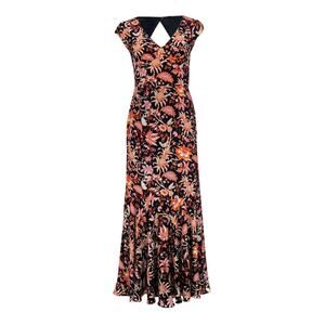 Leifsdottir Anthropologie Floral Silk Maxi Dress